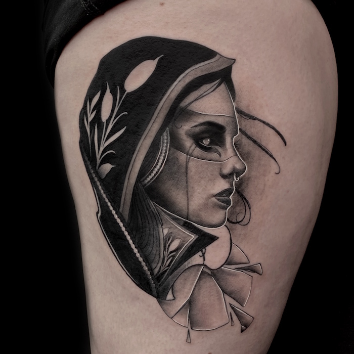 A Dark Devilish Woman Tattoo