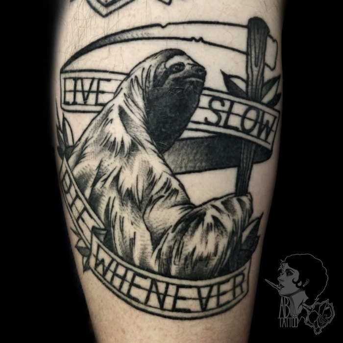 Sloth Neo Traditional tattoo